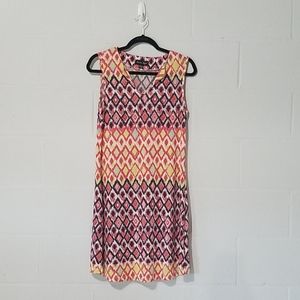 Charlie Paige multicolored Aztec pattern dress